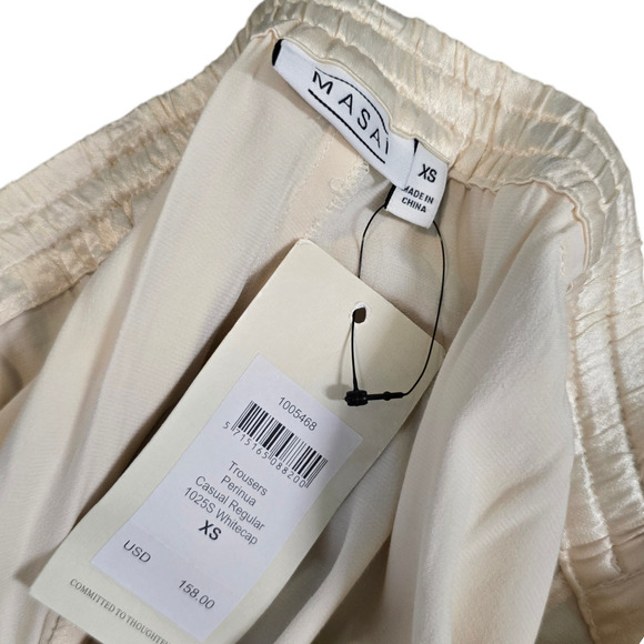 Nwt Masai Perinua Trousers satin casual pants extra small xs - Picture 6 of 9